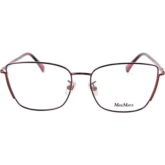 Max Mara MM5004-H Womens Eyeglass Frame 034 Shiny Copper Red Havana